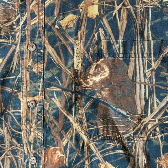 Magellan Camouflage Labrador Dogs Long sleeve button up hunting shirt Size 3XL - Picture 2 of 11